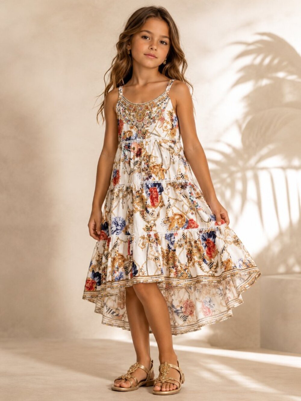 CAMILLA Girl's High Low Dress in Reign Supreme